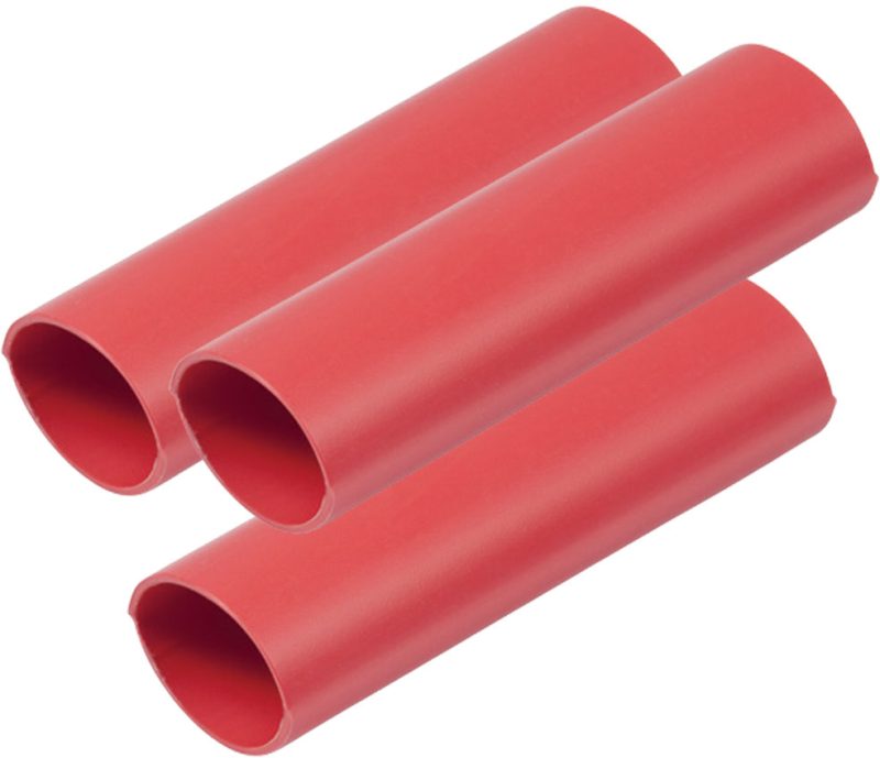 Ancor Heavy Wall Heat Shrink Tubing - 3/4" x 3" - 3 Pack - Red