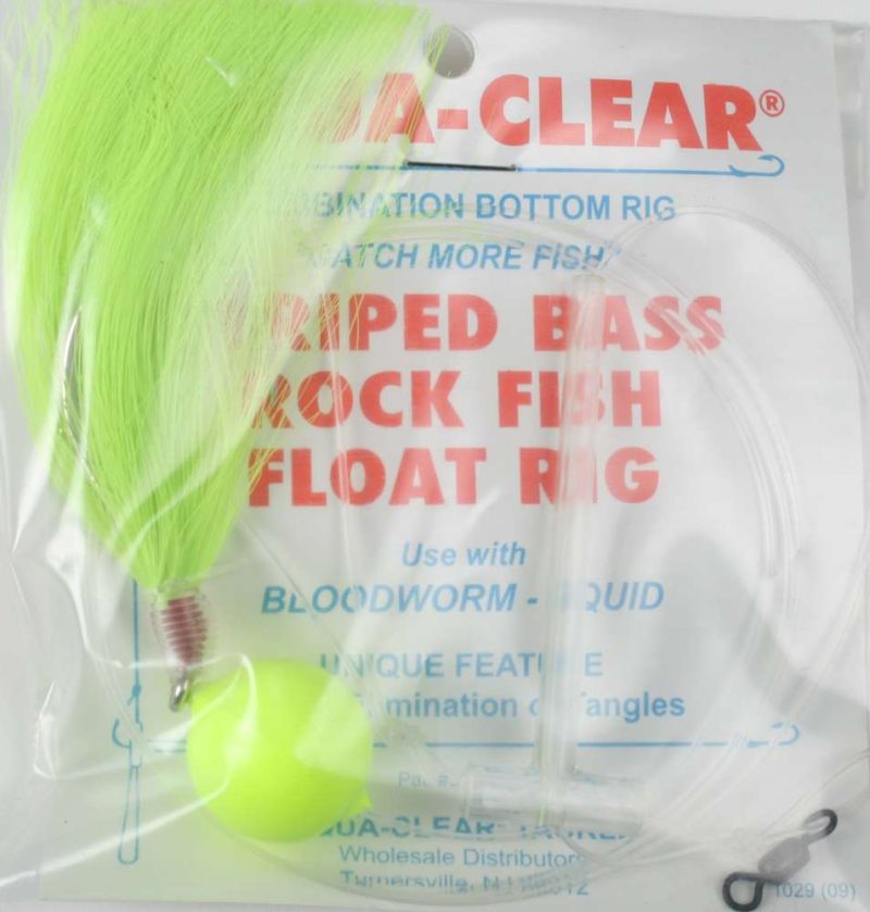 Aqua-Clear ST-7 Striped Bass Dropper Float Rig Chart Float/Chart Hair