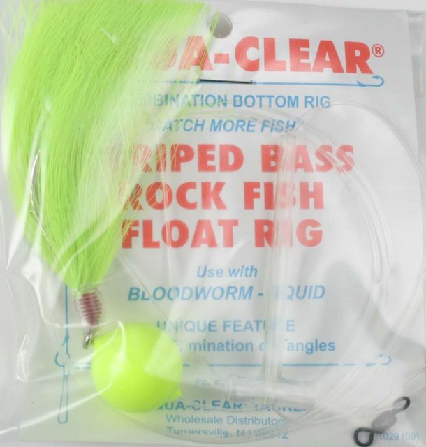 Aqua-Clear ST-7 Striped Bass Dropper Float Rig Chart Float/Chart Hair