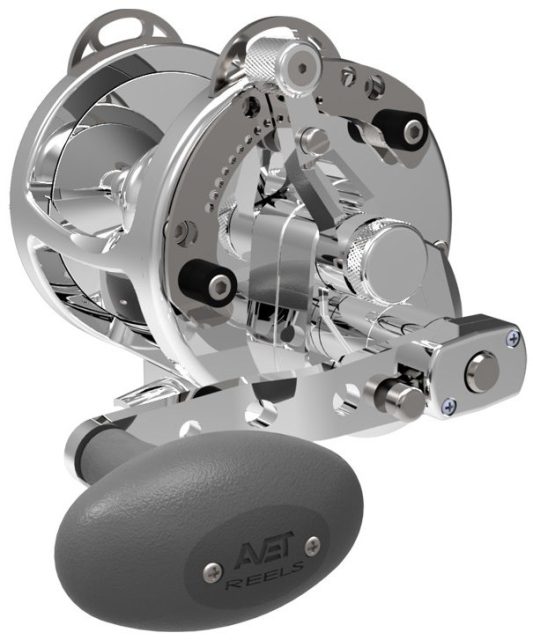 Avet HXW 5/2 2-Speed Lever Drag Casting Reel Silver - Left-Hand