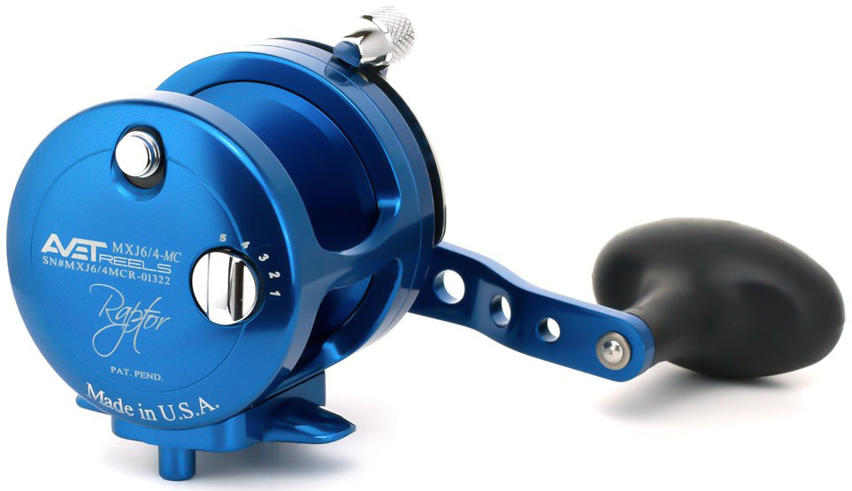 Avet MXJ 6/4 MC Raptor 2-Speed Lever Drag Casting Reel - Blue - MXJ 6/4 MC Raptor Blue