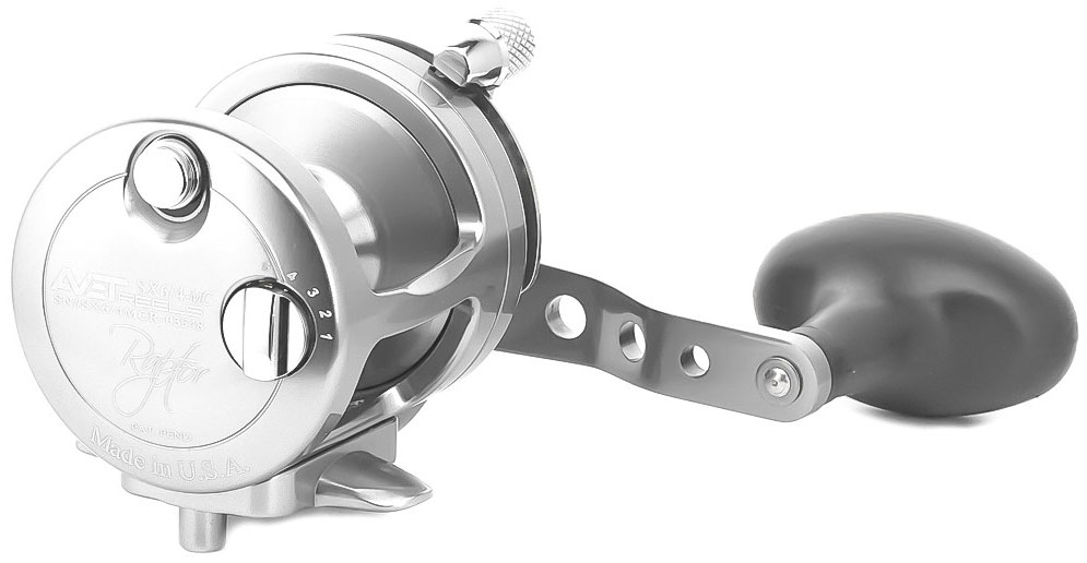 Avet SX 6/4 MC Raptor 2-Speed Lever Drag Casting Reel Silver - SX 6/4 MC RAPTOR Silver