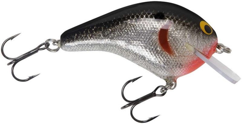 Bagley Balsa B1 Crankbait - 2 in. - Black on Silver Foil - BB1-BS