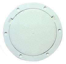 Beckson DP63-W 6" Pry-Out Deck Plate - White - Non-Skid