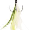 Berkley Fusion19 Feathered Treble Hooks - White Chartreuse - Size 4