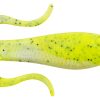 Berkley Gulp! Saltwater Doubletail Swimming Mullet 3in - Chartreuse Pepper Neon