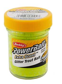 Berkley PowerBait Glitter Trout Bait - Chartreuse - STBGC