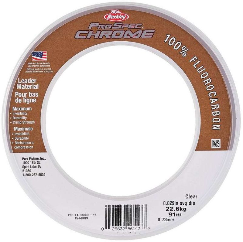 Berkley ProSpec Chrome Fluorocarbon Leader - 17lb - 25yd