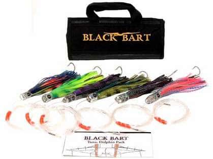 Black Bart Lures Tuna/Dolphin Rigged Trolling Pack Double Hooks - 2063