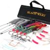 Black Bart Lures Wahoo Rigged Light Tackle Trolling Pack Single Hooks - 2081