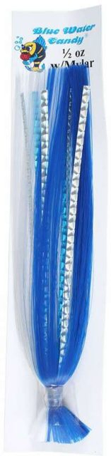 Blue Water Candy Hair and Mylar Skirt - 1/2 oz. Blue/White