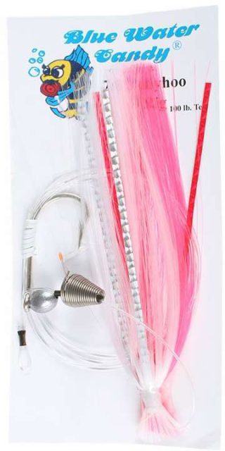 Blue Water Candy Skirted Ballyhoo Rig - 7/0 Pink/White