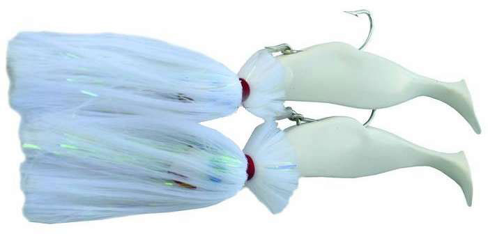 Blue Water Candy Tandem 8oz by 4oz Striper Rig White - 8185 White