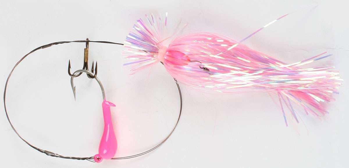 Bluewater Candy 33551 Dead Bait Rig w/ Skirt - Pink Feather Weight