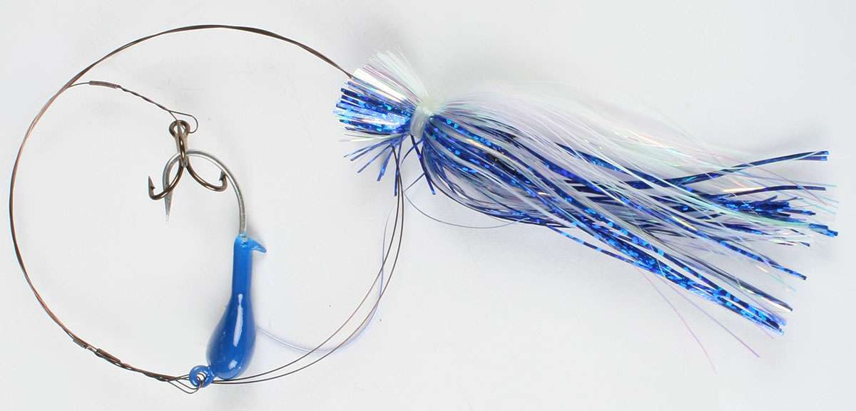 Bluewater Candy 33552 Dead Bait Rig w/ Skirt - Blue/Pearl