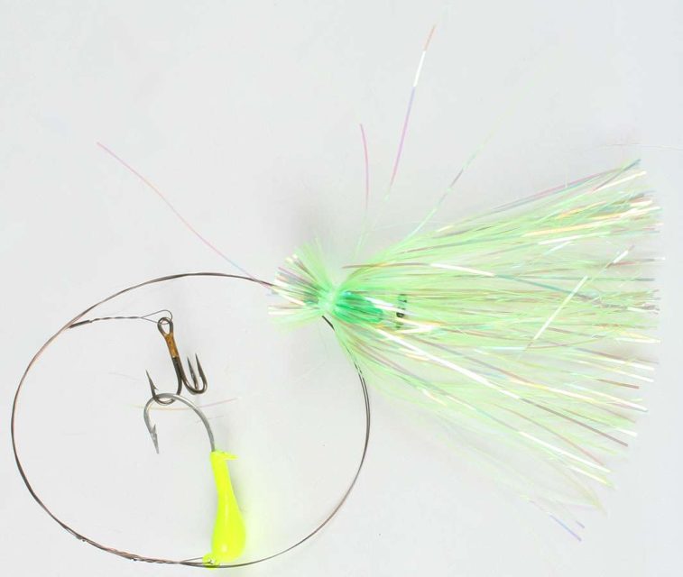 Bluewater Candy 33557 Dead Bait Rig w/ Skirt - Lime