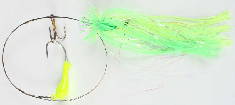 Bluewater Candy 34566 Dead Bait Rig w/ Skirt - Green/Chart Hot Shot