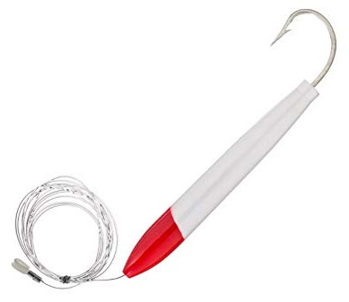 Boone Bait Woody Plug - 8in - White/Red