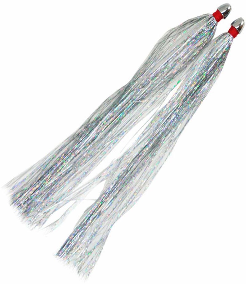 Boone Pearl Duster Trolling Lure 2pk 3in Silver Mylar - 64 Silver Mylar