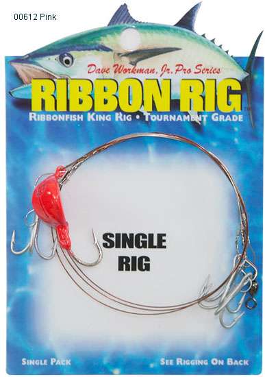 Boone Ribbon Rig 1pk - 3/0 Single Hook, 3 #4 Treble Hooks - 00612