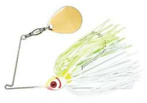 Booyah BYBC38 Single Colorado Blade Spinnerbait 3/8oz 616 White/Chart - BYBC38 616 White/Chartreuse