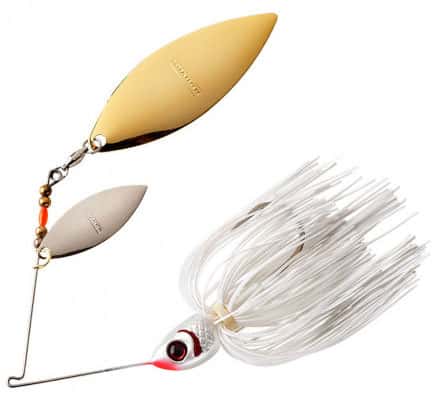 Booyah Willow Double Blade Spinbait 1/2oz Pearl/Snow White - BYBW12 615 Pearl White/Snow White