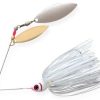 Booyah Willow Double Blade Spinbait 3/8oz Pearl/Satin Silver Gloim - BYBW38 636 Pearl White/Satin Silver Gloim