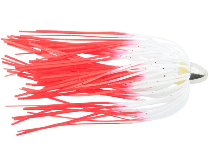 C & H King Buster Lures White/Red Fire Tail