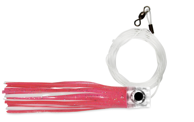 C & H Lil Stubby Mono Bait Rig - Pink/White