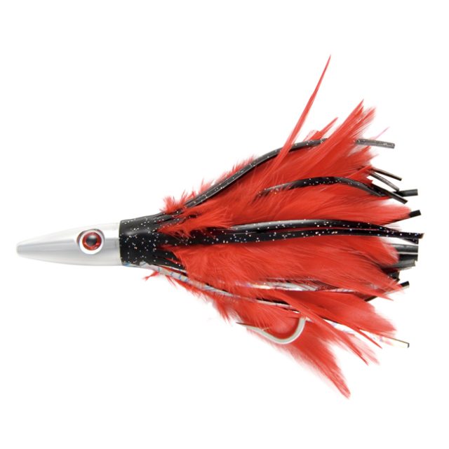 C & H Lures Billy Baits Ahi Slayer Lure - Black/Red Feather/Vinyl