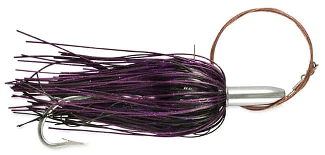 C & H Mini Turbo Slammer - 5.5" w/ Cable Bait Rig Black/Purple/Pearl