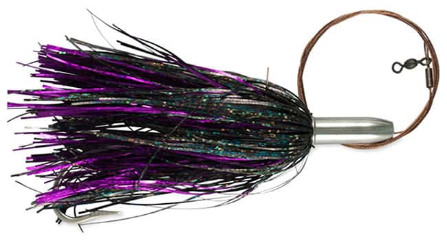 C & H Mini Turbo Slammer - 5.5" w/ Cable Bait Rig Purple/Black Shimmer - MTSBC Purple/Black Shimmer