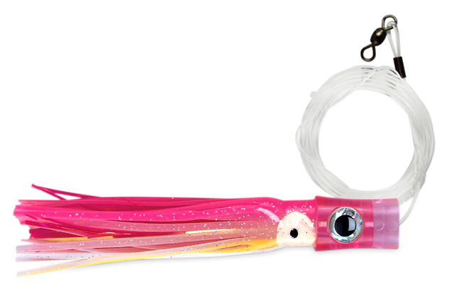 C & H Stubby Bubbler Bait Rig - Pink/White/Mylar