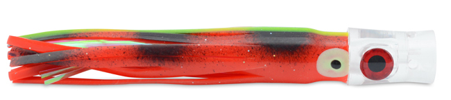 C & H Stubby Bubbler Lure - Unrigged - 5.5in - Black/Red/Pearl