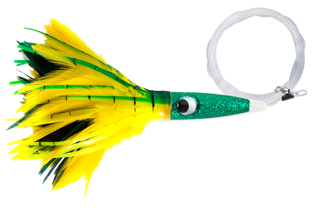 C & H Wahoo Whacker Feather Lure - 10in - Dolphin