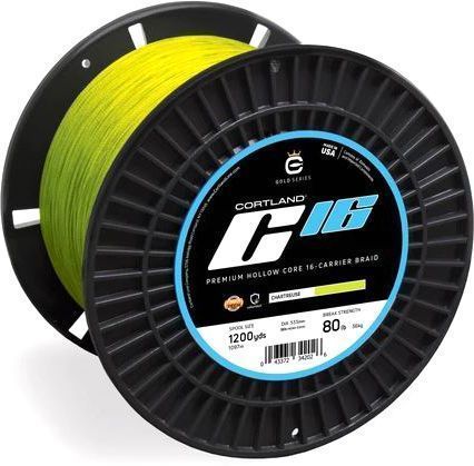 Cortland C16 Hollow Super Braid - 100lb - 600yd - Chartreuse