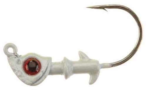 DOA C.A.L. Jig Heads 1/16oz 3 Pack 421 White-Red Eye