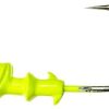 DOA C.A.L. Jig Heads 1/4oz 3 Pack 420 Chartreuse-Red Eye