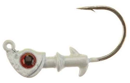 DOA C.A.L. Jig Heads 1/8oz 3 Pack 421 White-Red Eye