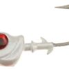 DOA C.A.L. Jig Heads Long Shank 3/4oz 3 Pack 421 White-Red Eye