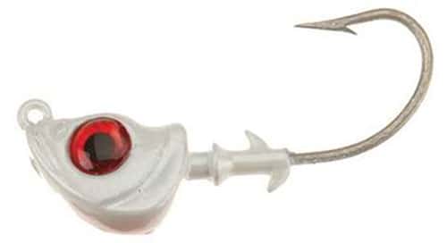 DOA C.A.L. Jig Heads Long Shank 3/4oz 3 Pack 421 White-Red Eye