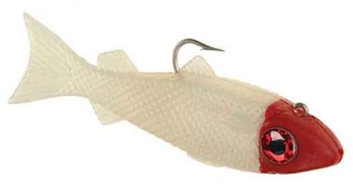 DOA Swimming Mullet Red Eye 310 Pearl/Red Head - SM 310 Pearl/Red Head