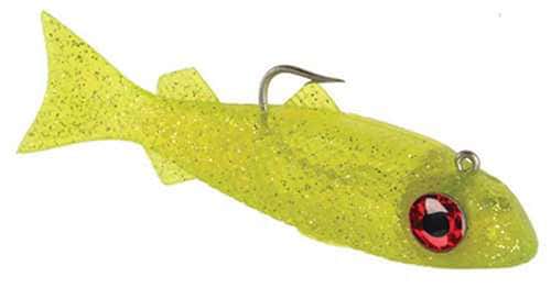 DOA Swimming Mullet Red Eye 318 Chartreuse/Silver Glitter - SM 318 Chartreuse/Silver Glitter