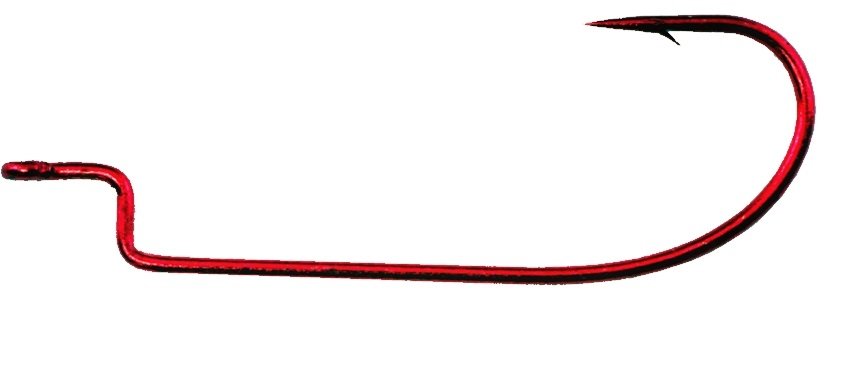 Daiichi D30Z Offset Worm Hooks - Bleeding Bait Red - 3/0 - 6pk