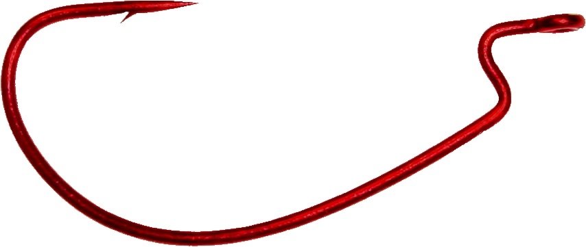 Daiichi D46Z Fatgap Worm/Tube Hooks - Bleeding Bait Red - 2/0 - 6pk