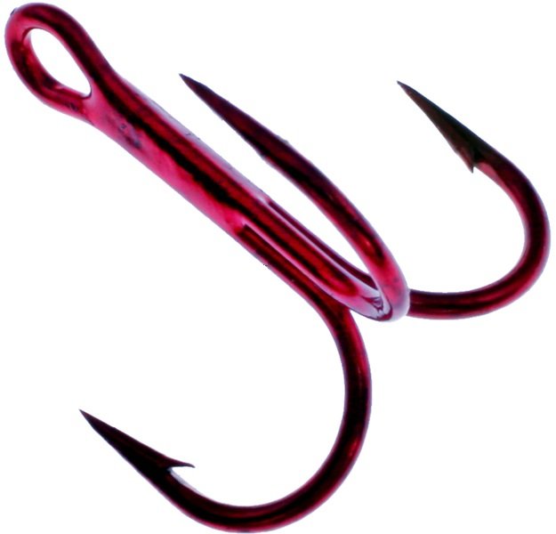 Daiichi D99Q Light Wire Treble Hooks - Bleeding Bait Red - 4 - 5pk
