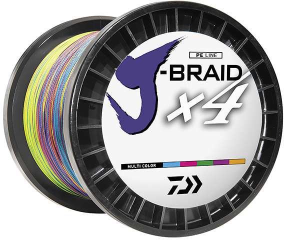 Daiwa J-Braid X4 Braided Line - Multi-Color - 80lb - 3300yd