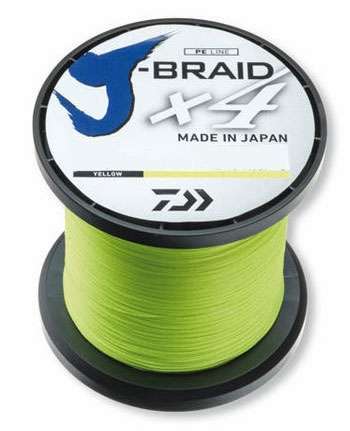 Daiwa J-Braid X4 Fluorescent Yellow Line - 3000yds 50