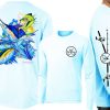 David Dunleavy Off Shore Slam Long Sleeve Shirt - Arctic Blue - Large