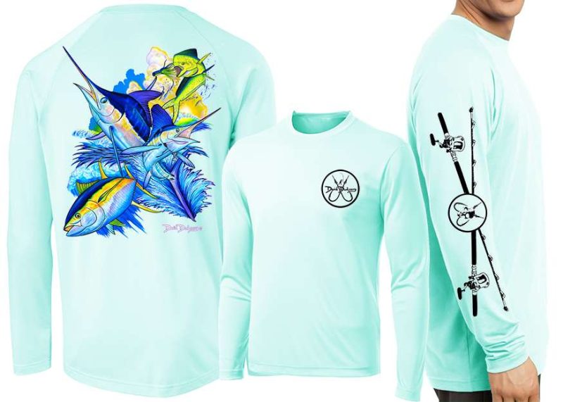 David Dunleavy Off Shore Slam Long Sleeve Shirt - Seagrass - 2X-Large